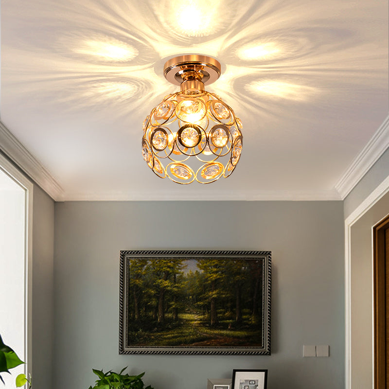 Velara - Lampada da soffitto LED rotonda di lusso moderno in cristallo