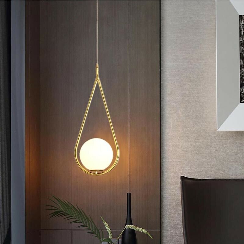 Sorelia - Lampada a Sospensione LED Moderna in Oro a Forma di Goccia