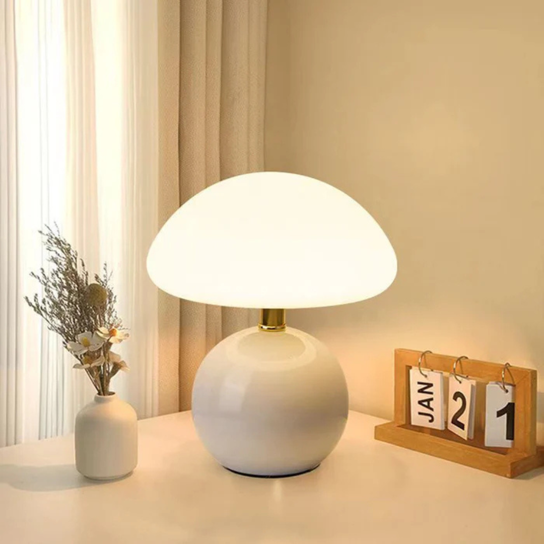 Photis - Elegante Lampada da Tavolo LED a Forma di Fungo