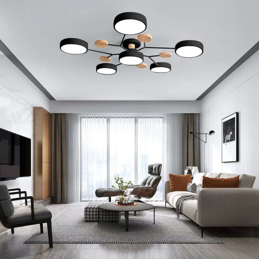 Clio - Lampada LED Moderna da Soffitto di Forma Rotonda