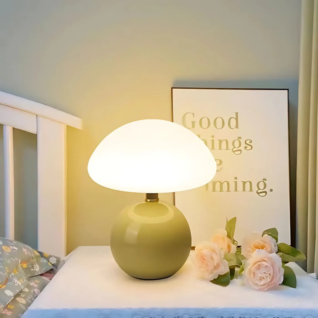 Photis - Elegante Lampada da Tavolo LED a Forma di Fungo
