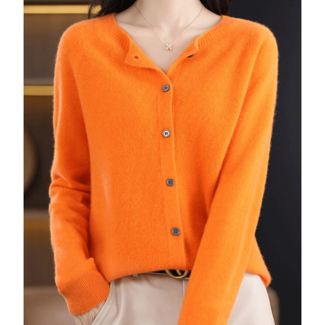 Cozy Button-Up Puffer Cardigan for Women with Long Sleeves