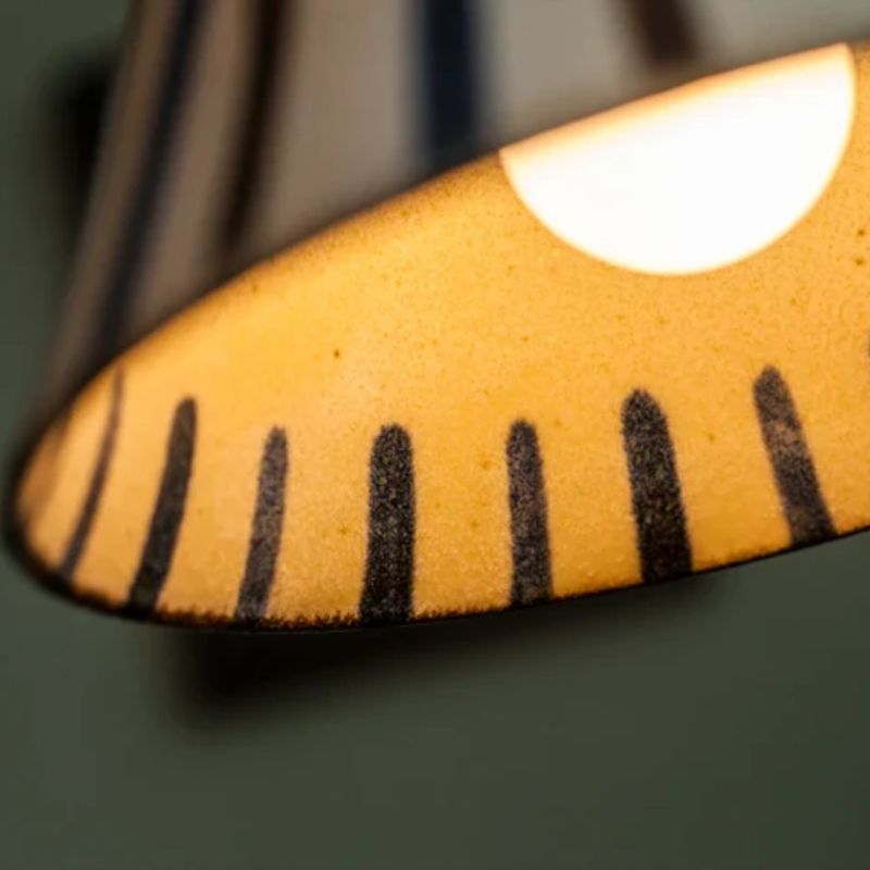 Phoebe - Lampada a sospensione giapponese in ceramica dallo stile retro