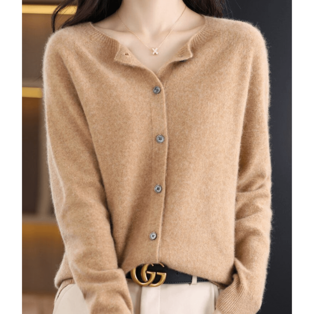Cozy Button-Up Puffer Cardigan for Women with Long Sleeves