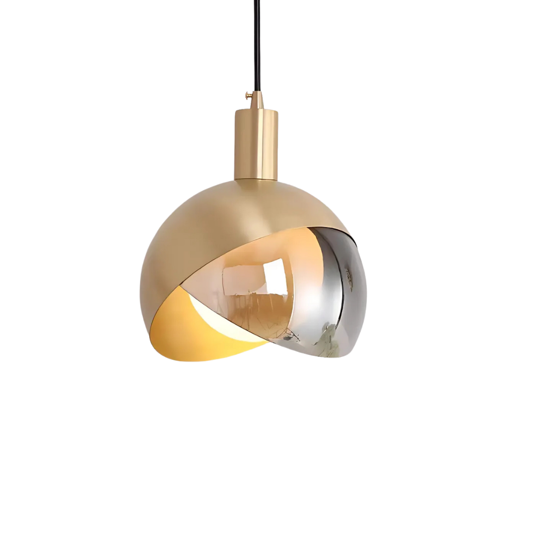 Wynd - Lampadario Dorato in Vetro dal Design Moderno