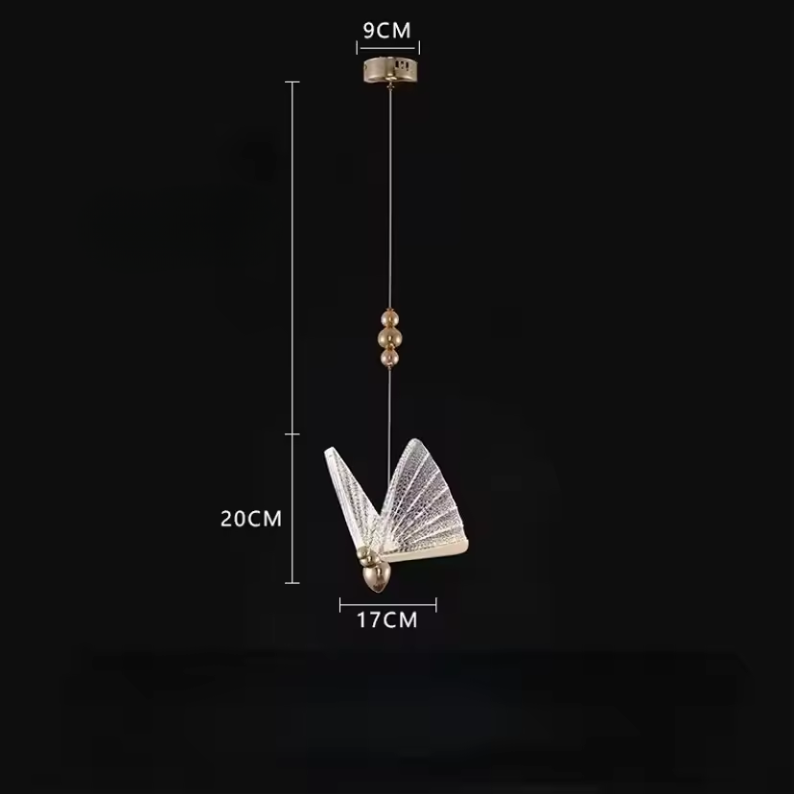 Corvina - Lampada a Sospensione LED Creativa con Design Decorativo a Farfalla