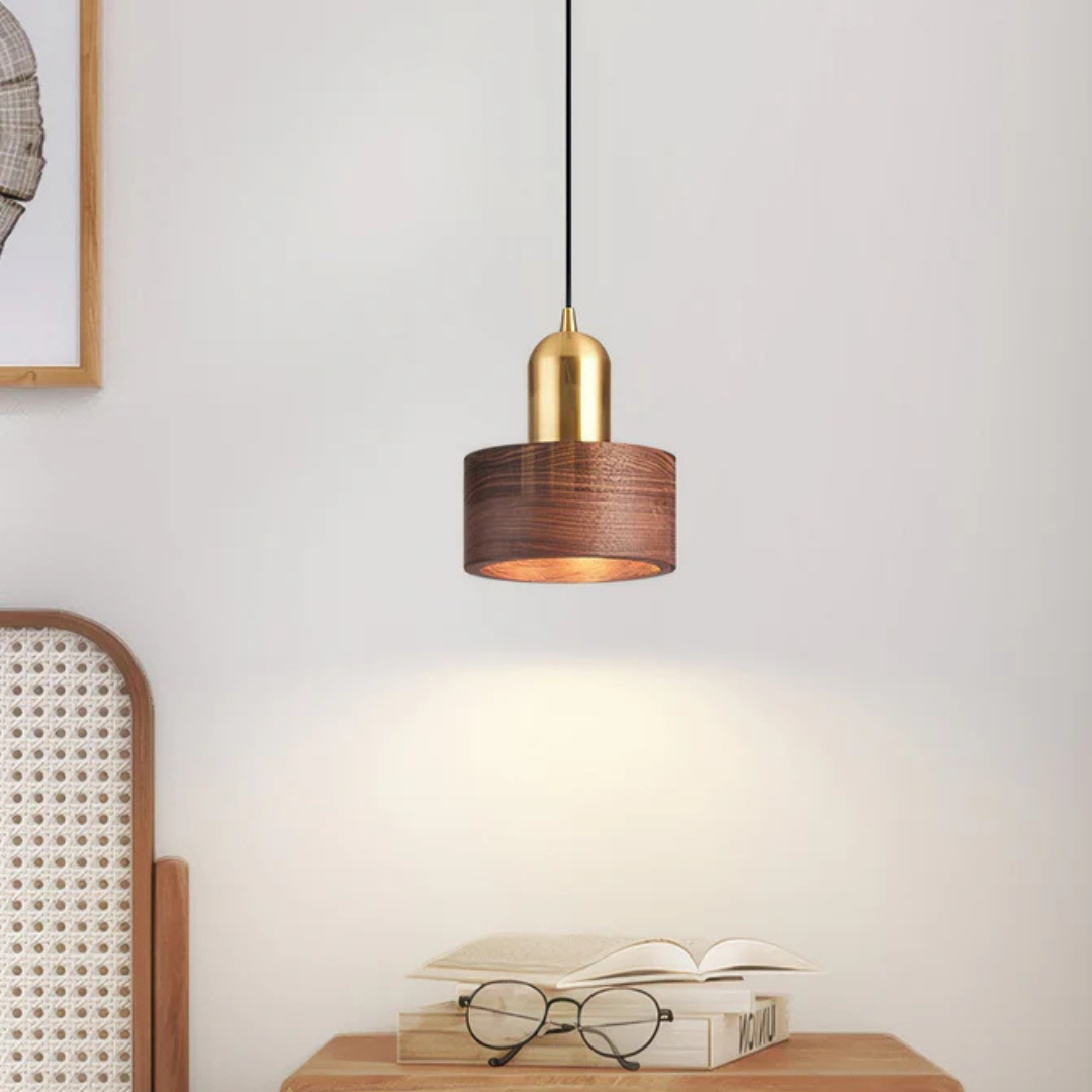 Arca - Lampada a Sospensione Elegante con Dettagli Dorati