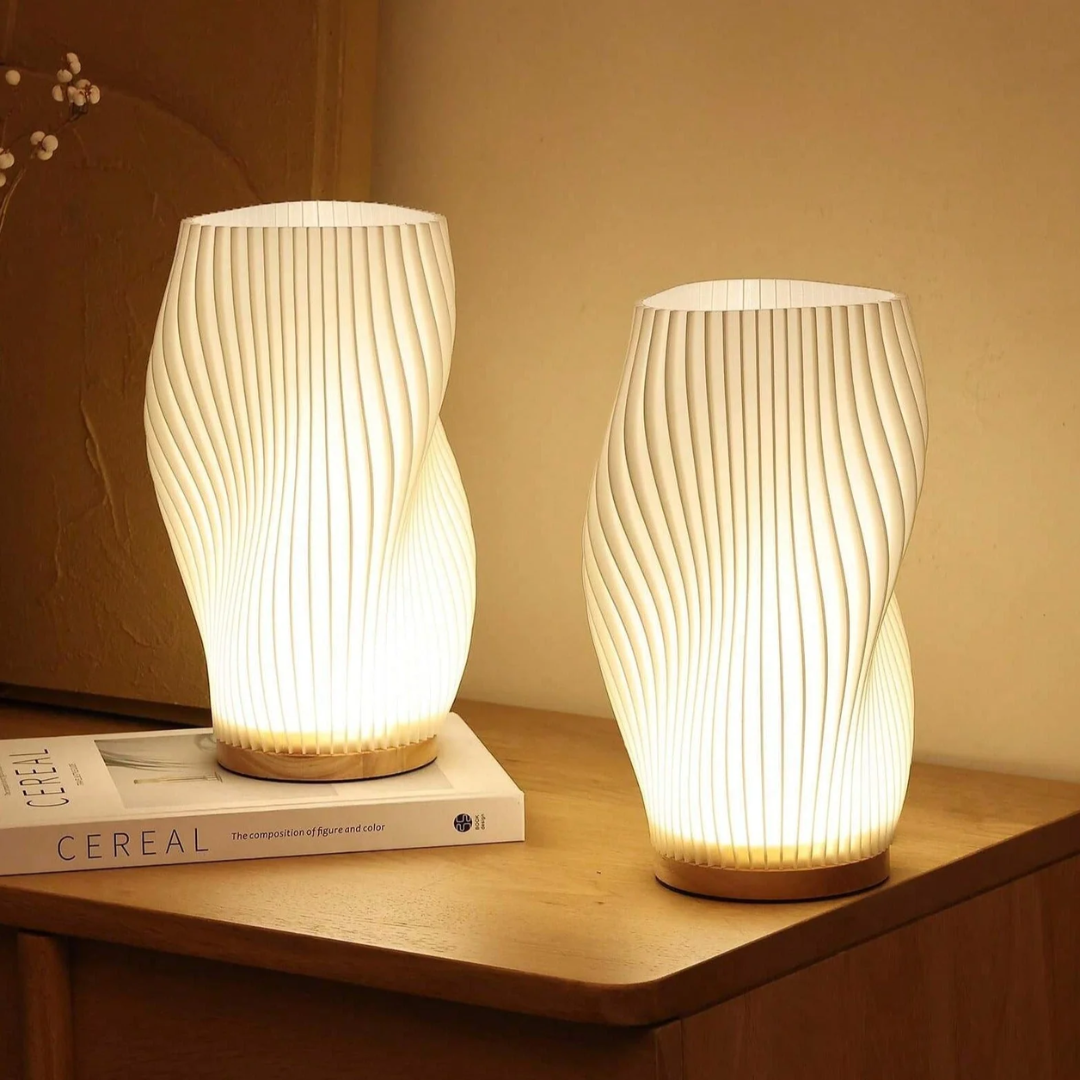 Hypatia - Lampada da Tavolo LED a Design Ondulato