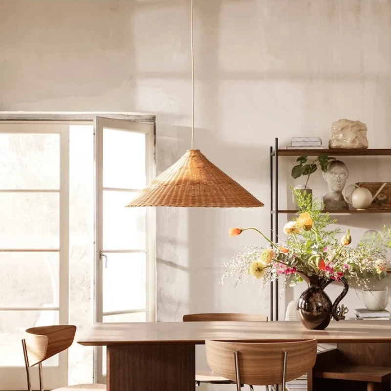 Aurethia - Lampada a sospensione LED in bambù dallo stile scandinavo