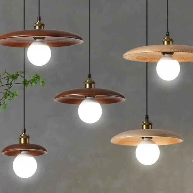 Virena - Lampada a sospensione LED in legno dallo stile minimalista nordico