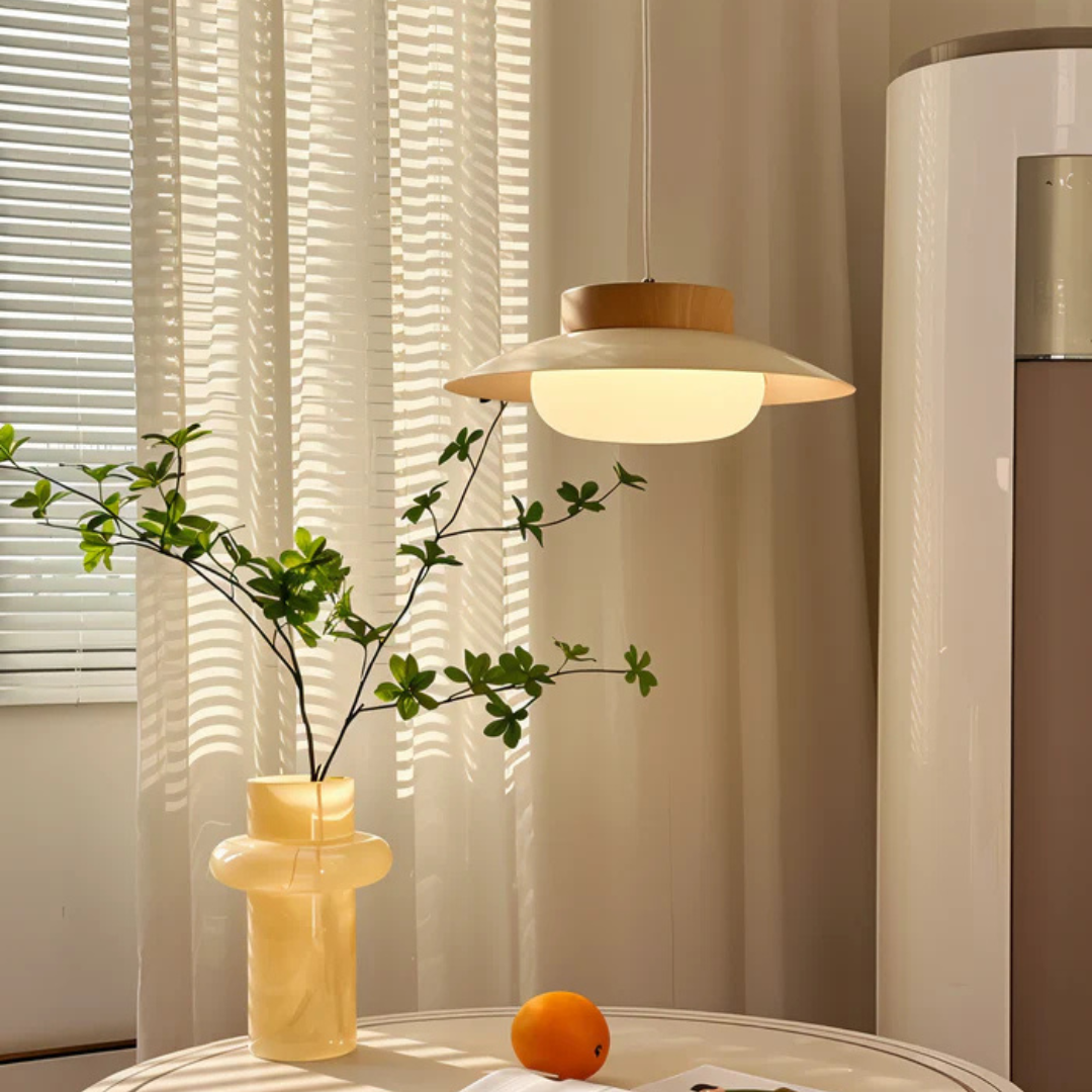 Fulgeo - Lampada Sospesa di Design Scandinavo per Tavolo in Crema