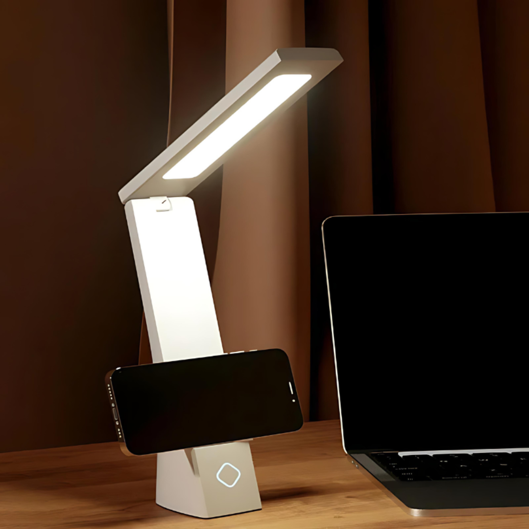 Zyphos - Lampada da Tavolo LED Compatta e Pieghevole