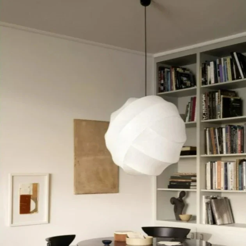 Calythea - LED Silk Pendant Lamp in Wabi Sabi Style