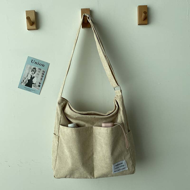 Women's Casual Multi-Pocket Shoulder Bag with Adjustable Strap