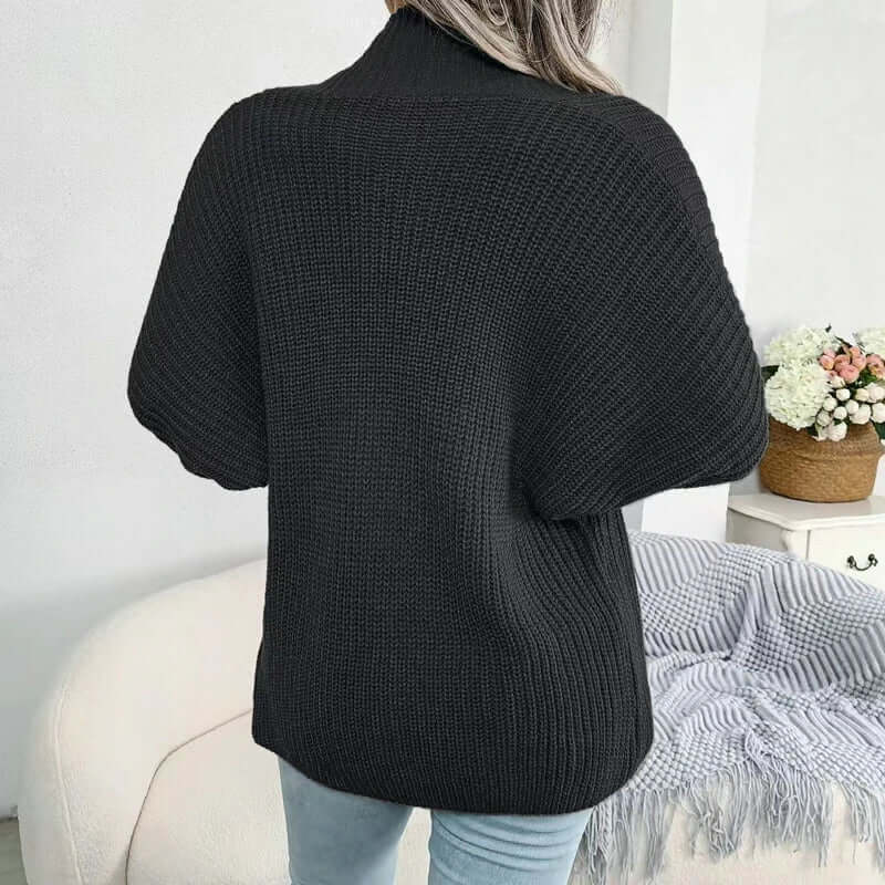 Women's Long-Sleeve Knit Cardigan with Open Front - Relaxed Fit