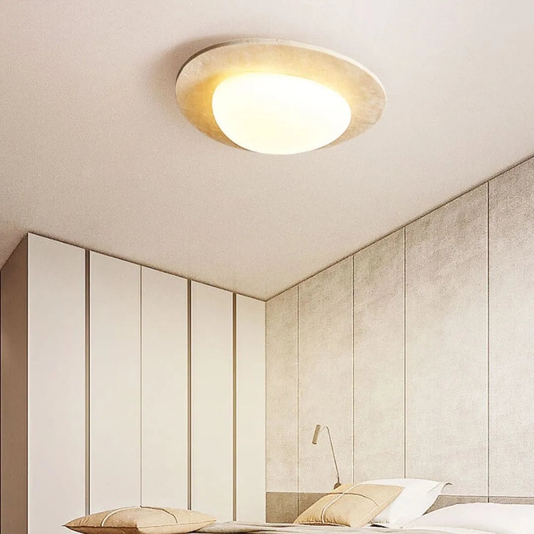 Calla - LED Soffitto Lamp in Cream Travertine