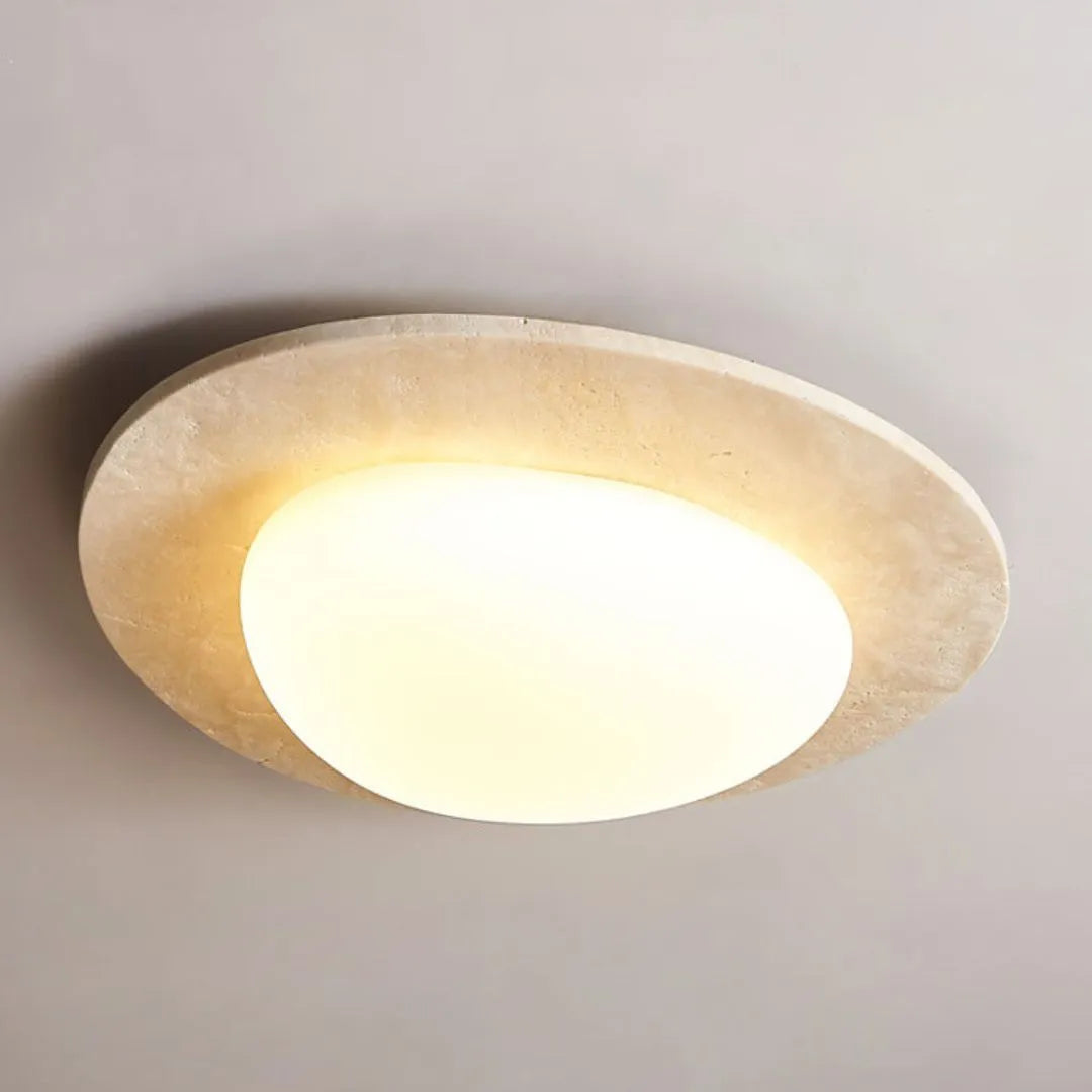 Calla - LED Soffitto Lamp in Cream Travertine