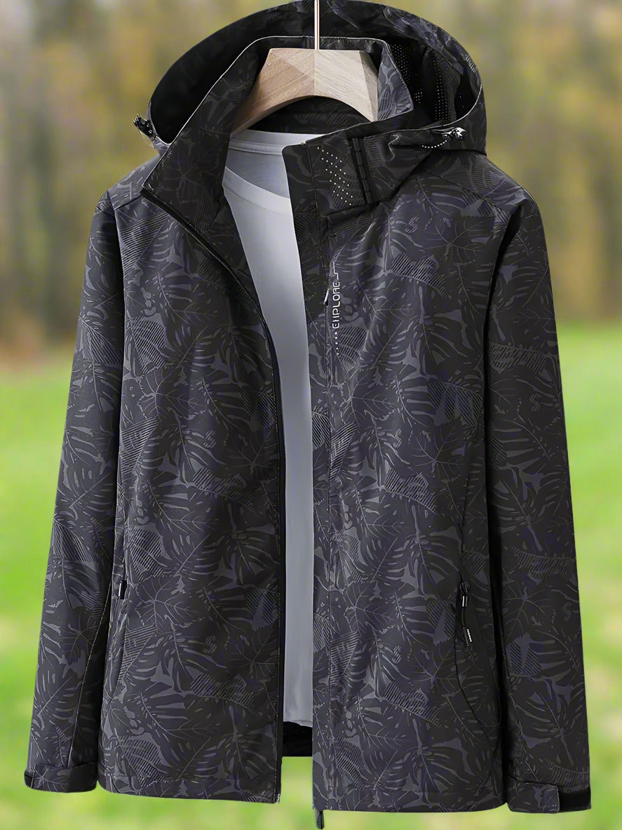 Women's Waterproof Rain Jacket with Hood and Zippered Pockets