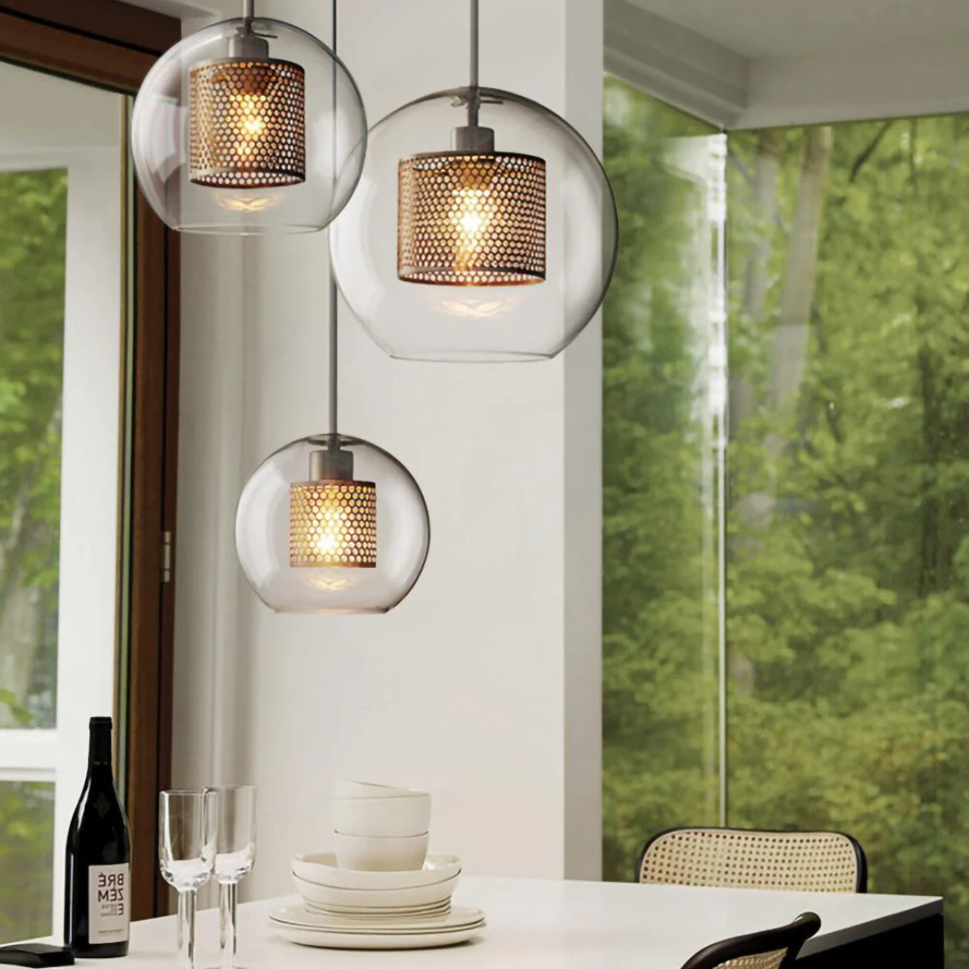 Haloir - Lampadario Design in Vetro per Tavolo da Pranzo