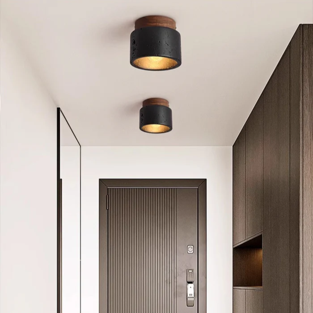 Proteus - Soffitto Lampada con Finitura in Pietra
