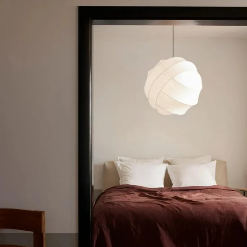 Calythea - LED Silk Pendant Lamp in Wabi Sabi Style