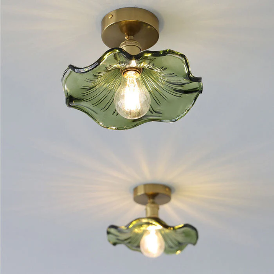 Fyrix - Lampada a soffitto in vetro Hibiscus