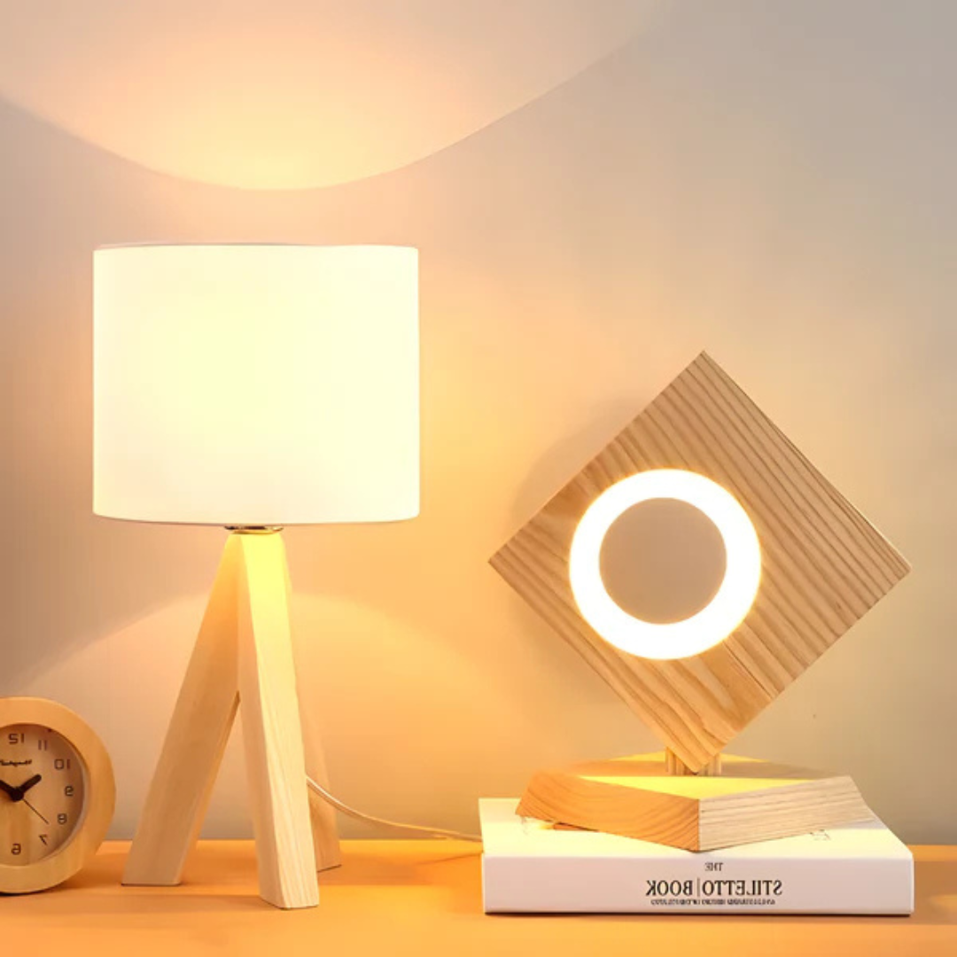 Oikos - Lampada da Tavolo LED in Legno Naturale