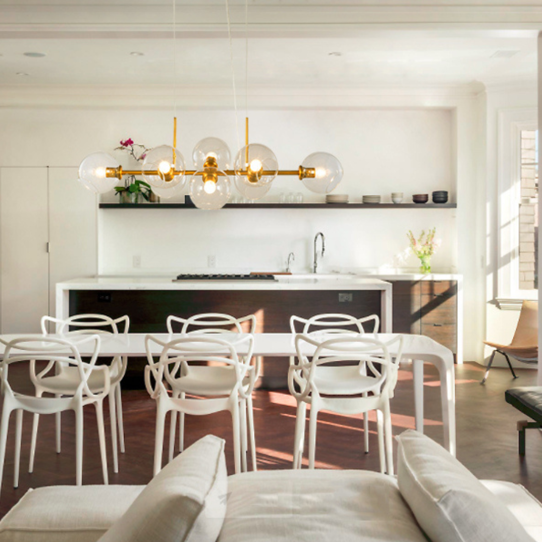 Lampada a Sospensione Spot Luxe in Vetro – Design Elegante per il Tavolo da Pranzo