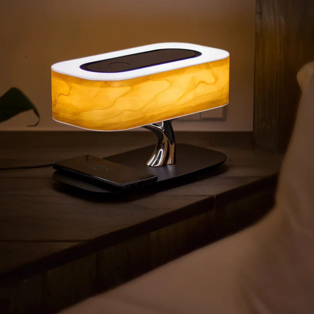 Dormi - Lampada da Tavolo LED Multifunzionale con Bluetooth e Funzione di Caricamento