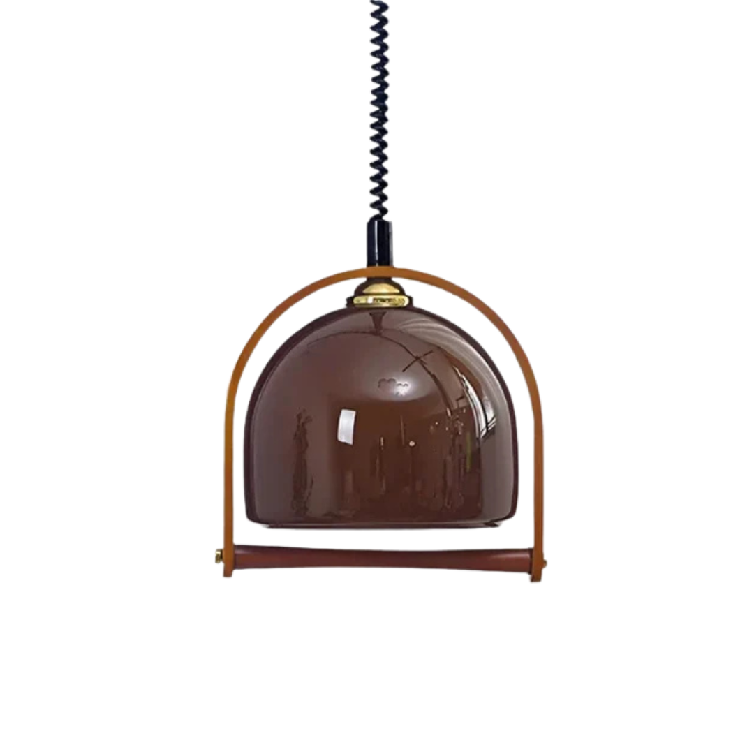 Lykos - Lampada a Sospensione Vintage in Vetro Stile Bauhaus