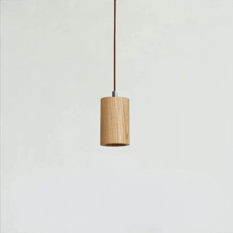 Thalene - Lampada a sospensione moderna in legno scandinavo con illuminazione LED