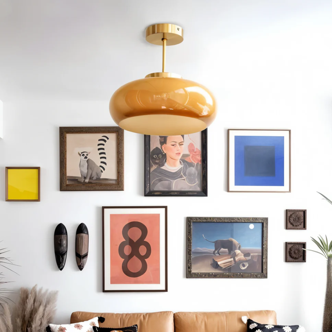 Flixar - Lampadario Vintage in Giallo