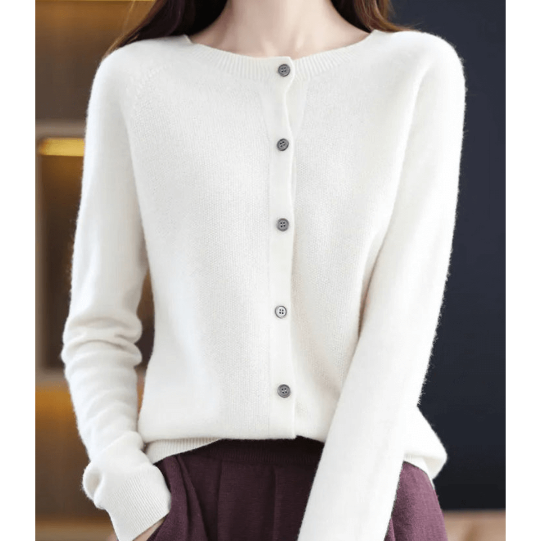 Cozy Button-Up Puffer Cardigan for Women with Long Sleeves