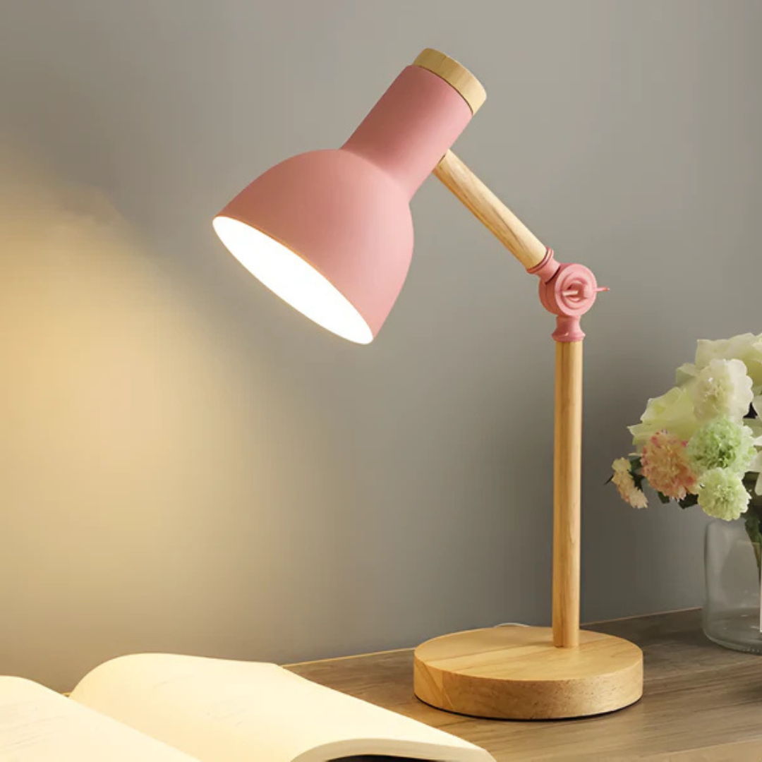 Nord - Lampada da Tavolo LED in Legno con Altezza Regolabile