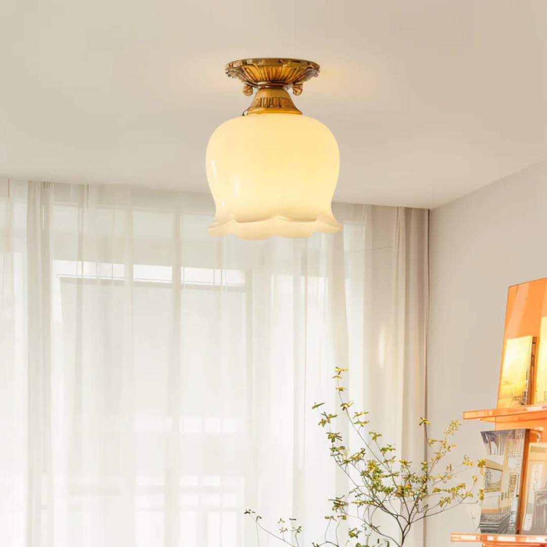 Publie - Lampada da soffitto vintage a forma floreale
