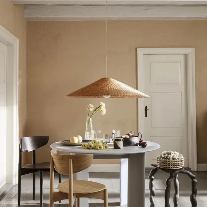 Aurethia - Lampada a sospensione LED in bambù dallo stile scandinavo