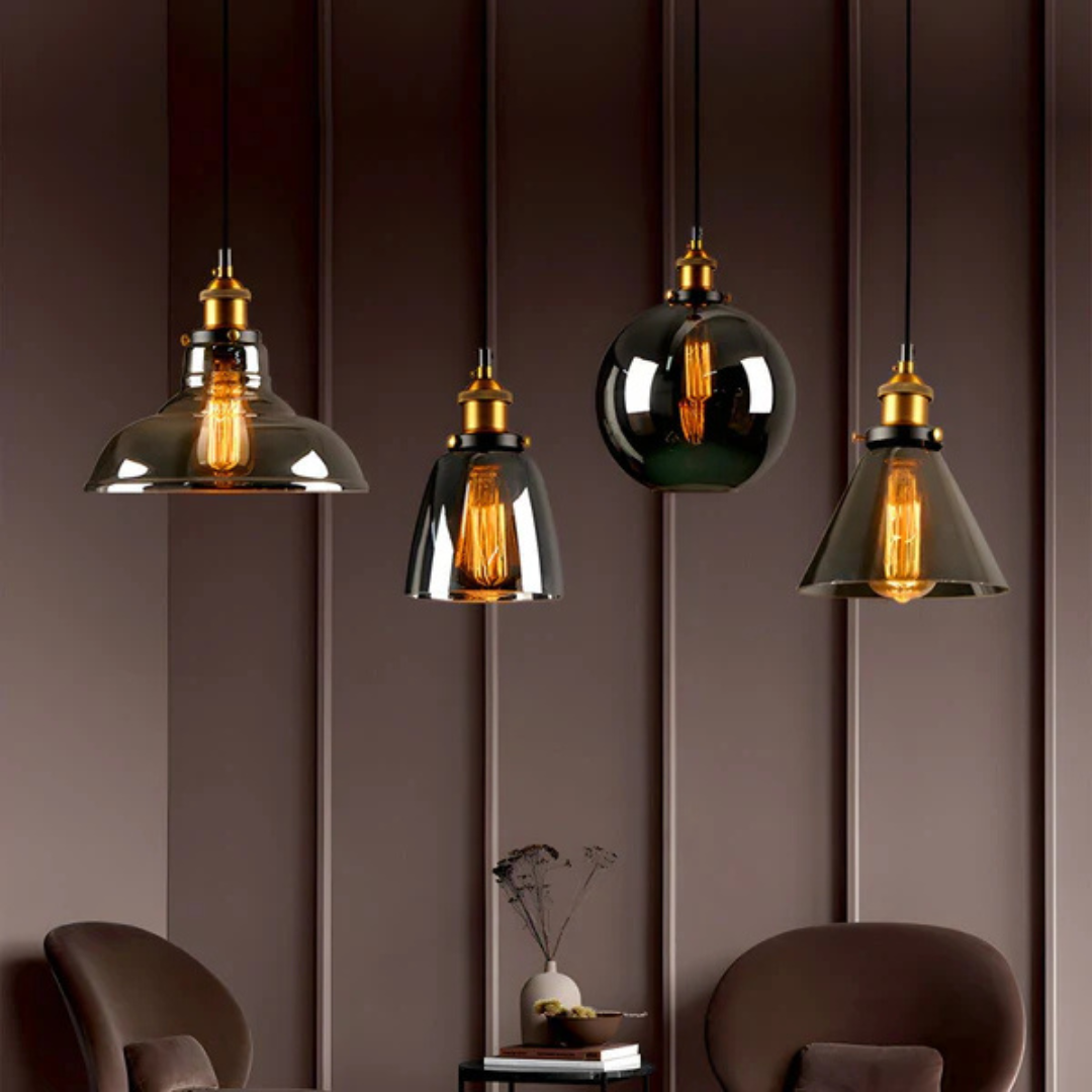 Urban - Elegante Lampada a Sospensione Vintage in Vetro per la Sala da Pranzo