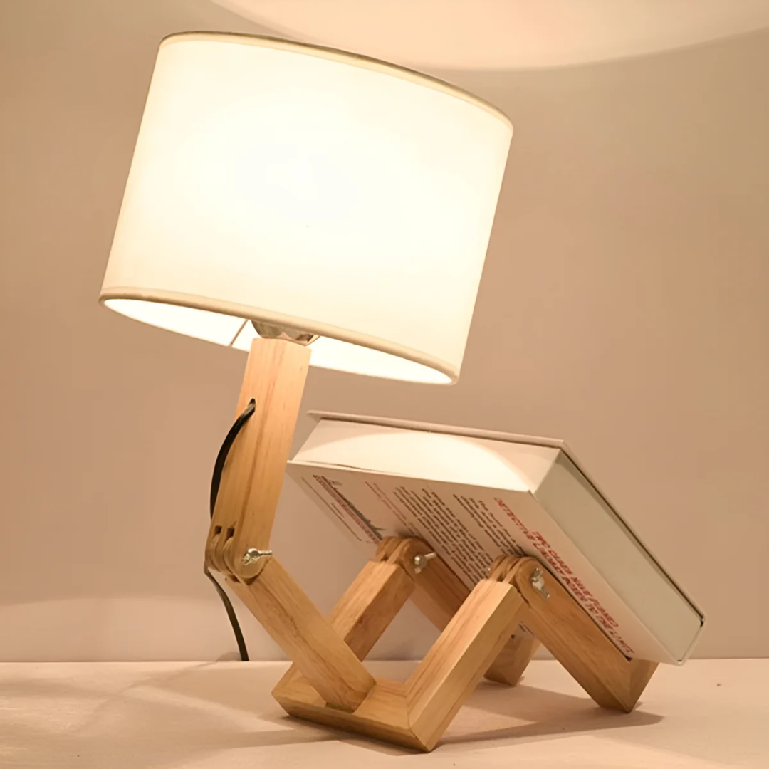 Rilna - Lampada da Tavolo in Legno Regolabile