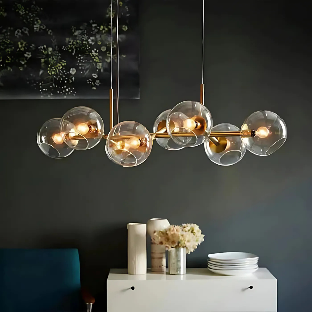 Lampada a Sospensione Spot Luxe in Vetro – Design Elegante per il Tavolo da Pranzo