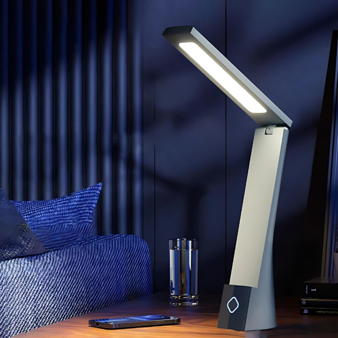 Zyphos - Lampada da Tavolo LED Compatta e Pieghevole