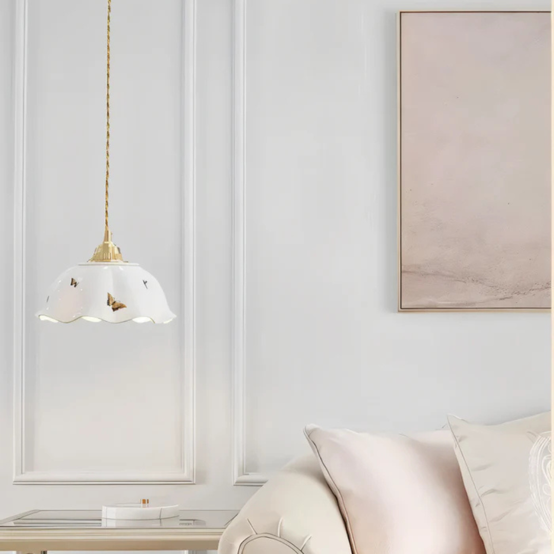 Bliss - Lampada a Sospensione in Ceramica LED per Tavolo da Pranzo