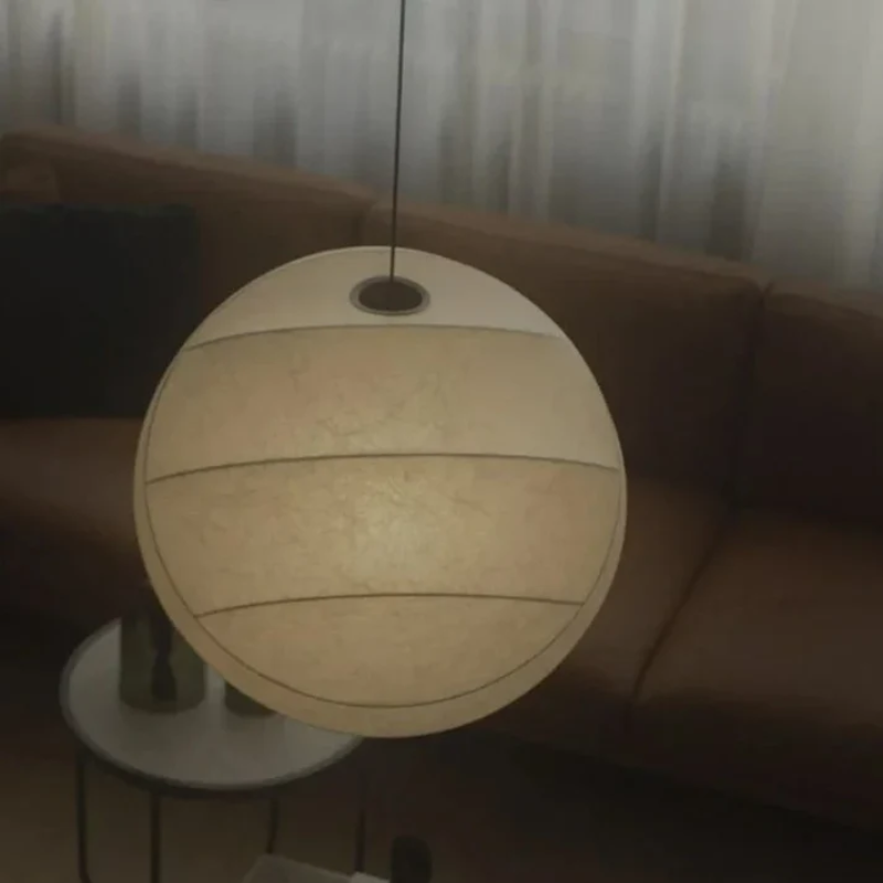 Calythea - LED Silk Pendant Lamp in Wabi Sabi Style