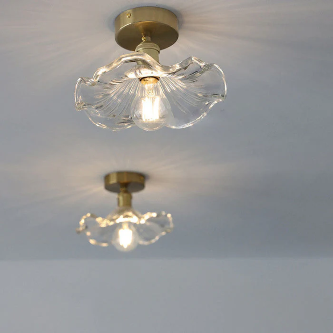Fyrix - Lampada a soffitto in vetro Hibiscus