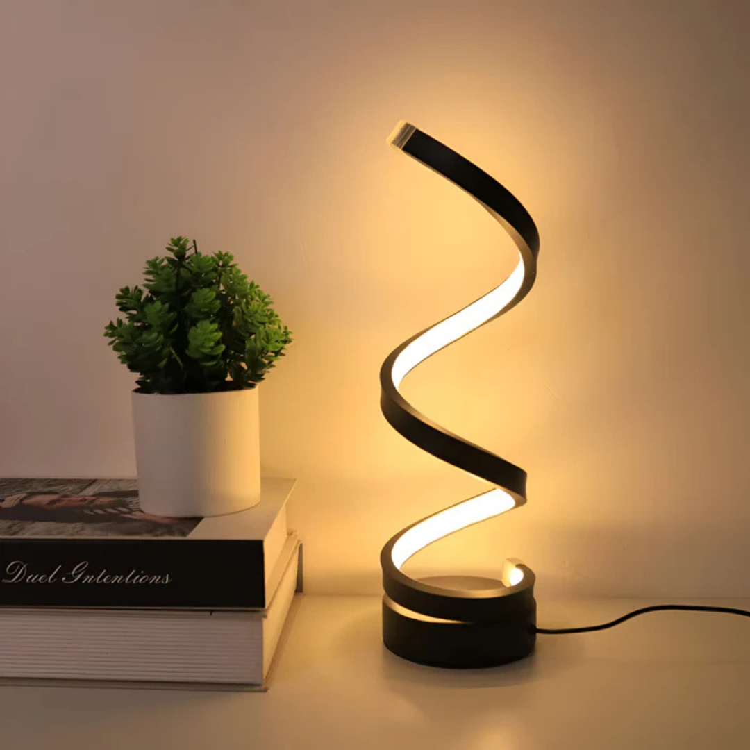 Leto - Lampada da Tavolo LED con Design Spirale