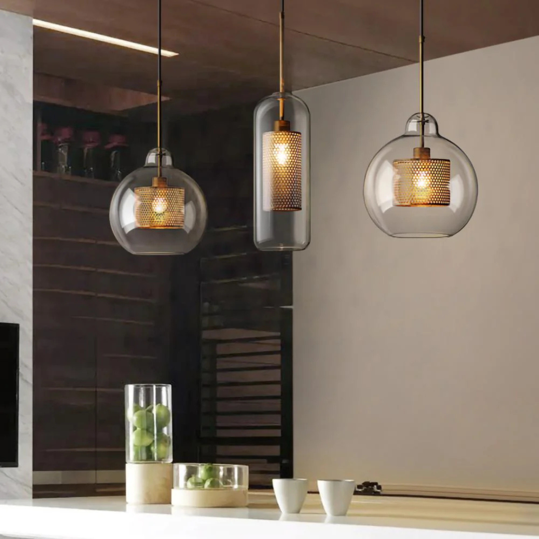 Haloir - Lampadario Design in Vetro per Tavolo da Pranzo