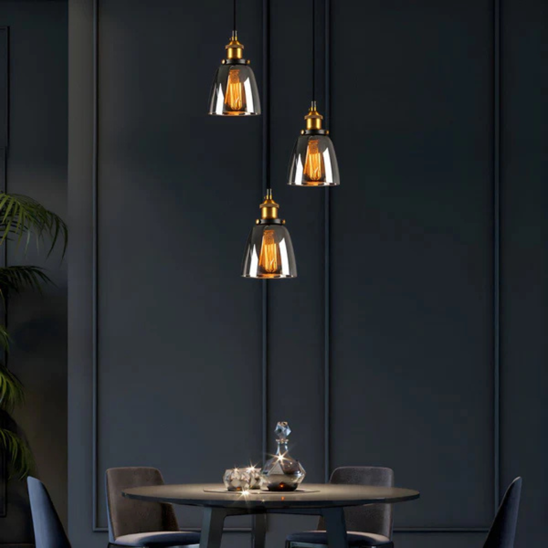 Urban - Elegante Lampada a Sospensione Vintage in Vetro per la Sala da Pranzo