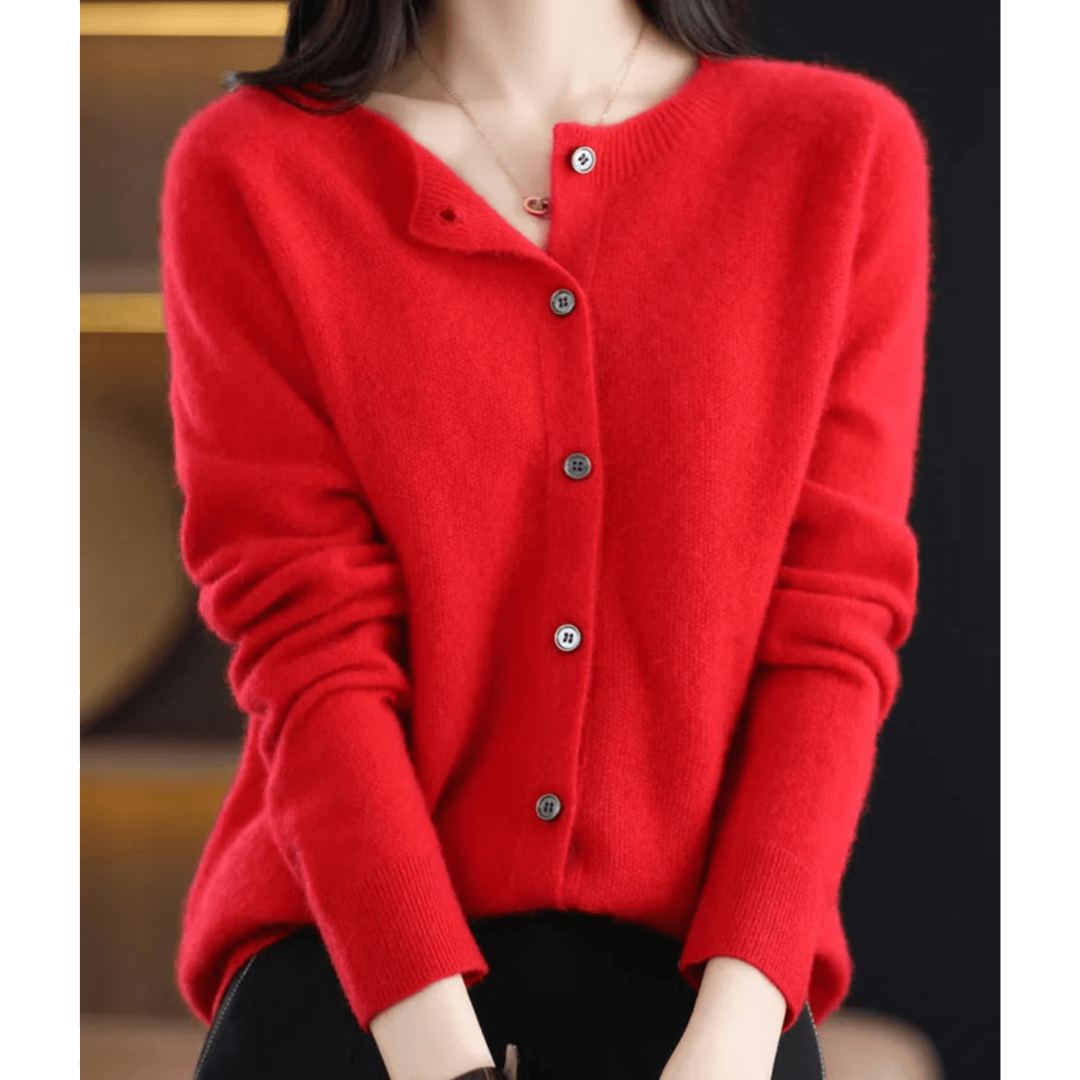 Cozy Button-Up Puffer Cardigan for Women with Long Sleeves