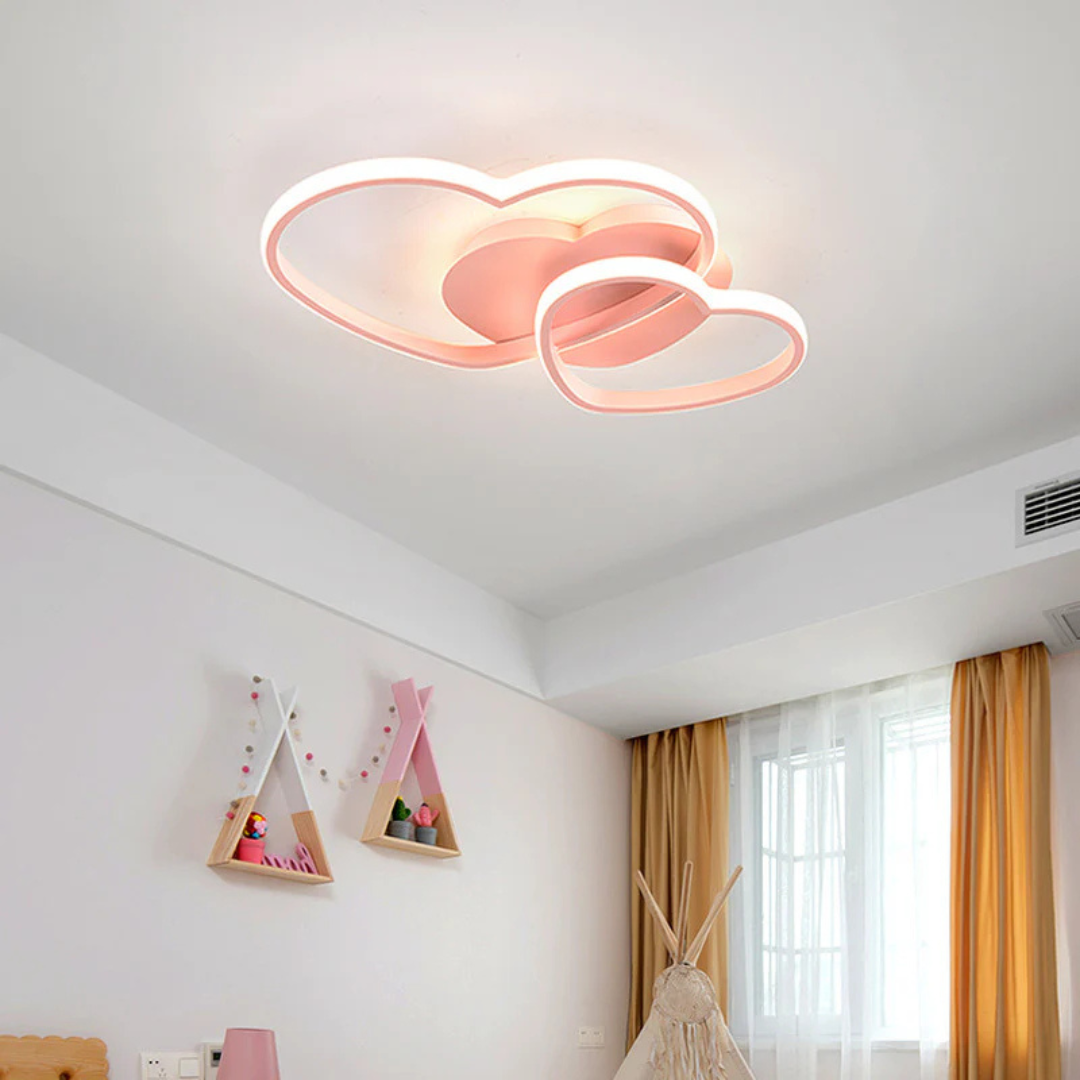 Cuore - Lampada LED da soffitto per stanza dei bambini