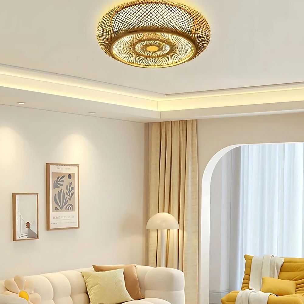 Maelira - Lampada a soffitto in bambù naturale