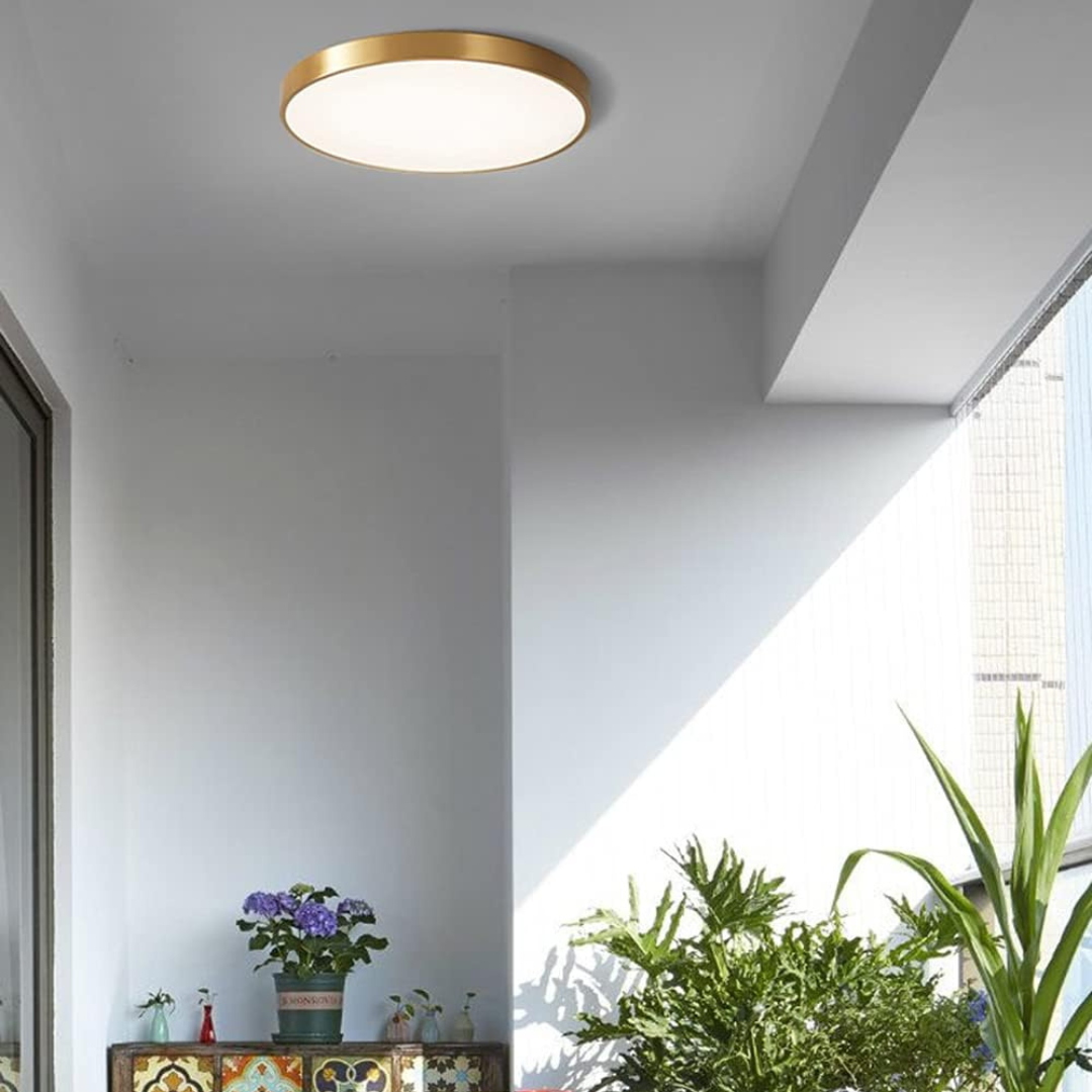 Icho - Plafoniera LED Ultra Sottile in Oro